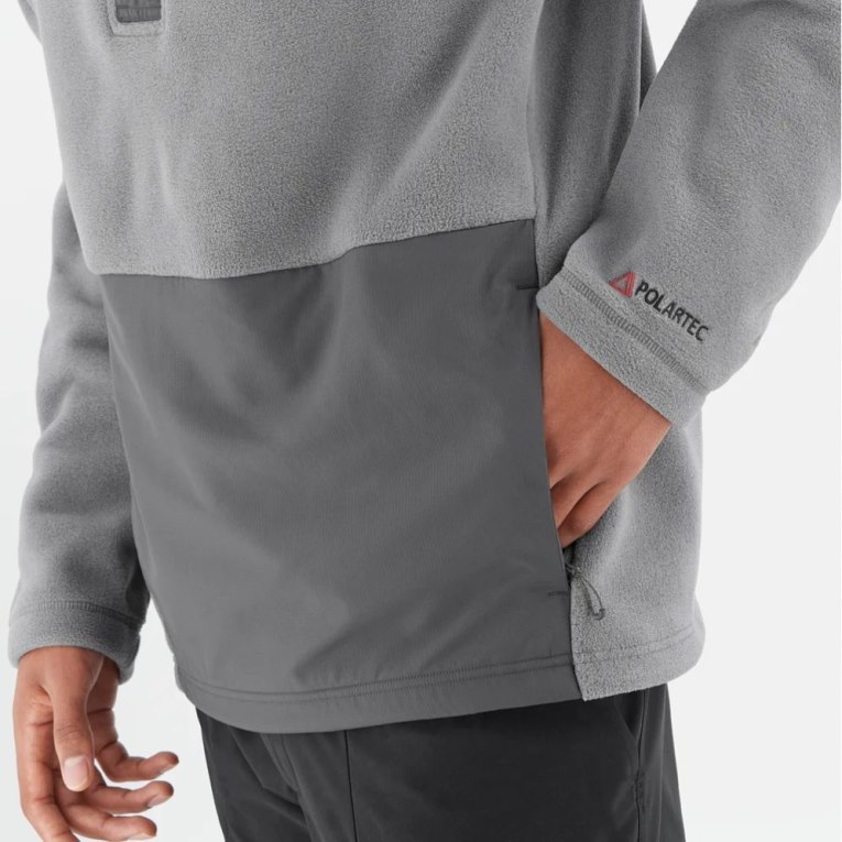 Grey Salomon Outlife Polartec Halz Zip Men's Sweatshirt | PH 53047P